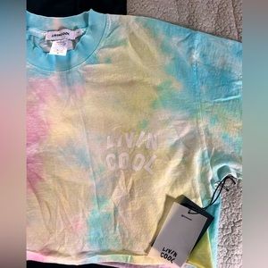 Livin Cool Tie Dye Cropped T-shirt